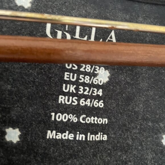 Ulla Popken Black with Buttons 28/30 Women's Tunic Top 100% Cotton - Picture 5 of 7